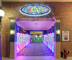 Enter the massive arcade at iPlay America for hours of fun. 