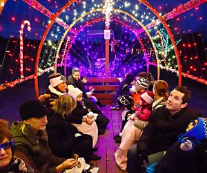 Go on a hayride to see sparkling Christmas lights at Johnson's Corner Farm. Photo courtesy of the farm