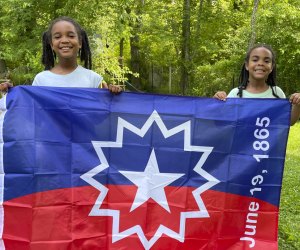 The Juneteenth flag. Photo courtesy of Mommy Poppins