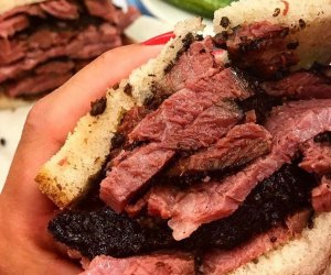 Iconic Family-Friendly Restaurants in NYC: katz's deli corned beef sandwich