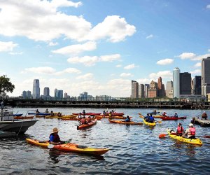 Borrow a free kayak to explore the harbor at Governors Island