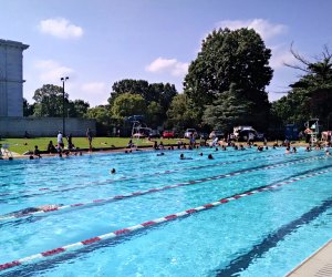 Enjoy all eight lanes of Kelly Pool. Photo courtesy of Mica Root for phillypublicpools.com