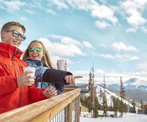 Have cocoa on the deck at Keystone Resort's restaurant.