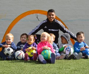 Soccer is a great first sport for toddlers to learn. Photo courtesy of Kicks are for Kids Soccer