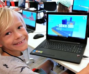 Top Boston Area STEM Camps to Make Summer a Blast Kids4Coding camper creating a 3D game using KODU Game Lab at Microsoft New England in Cambridge. Photo courtesy of Kids4Coding