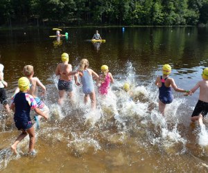 Kids test their mettle at a Children's Triathlon in Mansfield. Photo courtesy of Kids Who Tri Succeed 
