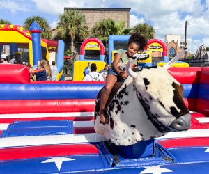 Galveston Oktoberfest is one of many kid-friendly festivals near Houston. Kid zone photo courtesy of Galveston Oktoberfest