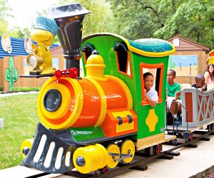 It's all aboard at Kings Dominion, an amusement park near Richmond, Virginia.