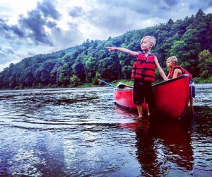 Enjoy a canoe ride through the Catskills