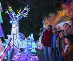 LA Zoo Lights: Animals Aglow makes a festive family evening. Photo by Jamie Pham