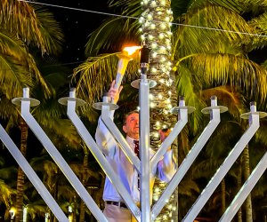 Menorah lighting at Las Olas Oceanside Park. Photo courtesy of the City of Fort Lauderdale Government