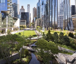 Waterline Square Park offers a tucked-away oasis for the community.