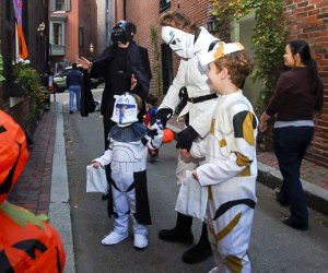 Image of costumed kids-Best Places to Trick-or-Treat in Boston.