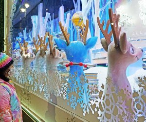 Macy's reindeer are spreading holiday cheer with the department store's 2021 holiday windows display. 
