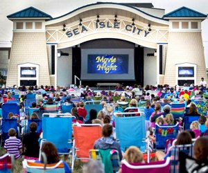 Catch a free family film at Sea Isle City's Movies Under the Stars on Friday nights in Excursion Park. Photo courtesy of the venue