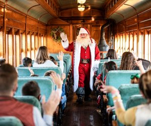 There's nothing like a festive train ride to get you in the Christmas spirit. Photo courtesy of the Strasburg Rail Road