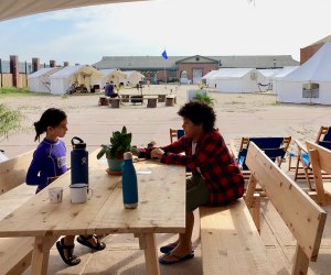Things to do in NYC glamping at Jacob Riis Beach