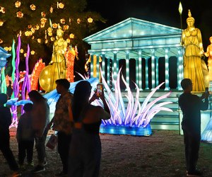 Head to the Queens Botanical Garden to experience mysterious rainforests, underwater kingdoms, and ancient cultures as part of the Lektrik lantern festival. Photo courtesy of Fever