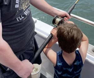 long Island fishing with dad on father's day