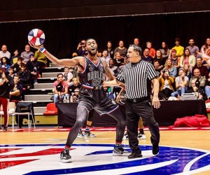 The Harlem Globetrotters bring high energy to the UBS Arena. Photo courtesy of the Harlem Globetrotters