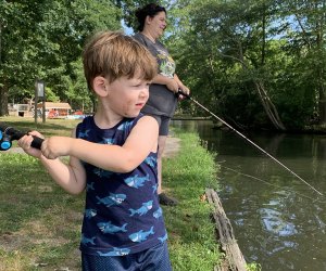 fishing in Belmont Lake