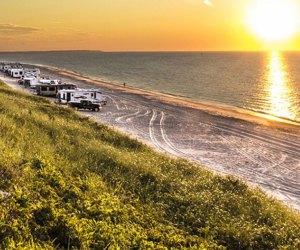 Things to Do in Montauk with Kids: Set up your camper right on the beach at Montauk County Park.