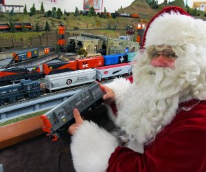  All aboard as Santa visits the Riverhead Railroad Museum of Long Island. Photo courtesy of the museum