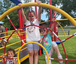 Newbridge Road Park Playground kids on a playground