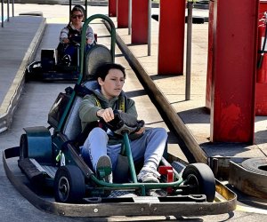 Teens can zip around the go-kart track at Country Fair Entertainment in Medford. 