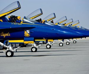 The US Navy Blue Angels headlines the 2022 show with their F/A-18 Super Hornets! Photo courtesy of the Bethpage Federal Credit Union