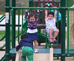 The more toddlers the merrier at Bethpage State Park Playground.