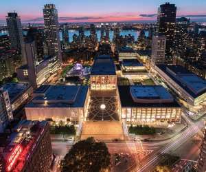 aerial Lincoln Center restart stages