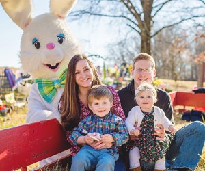Take a hayride and meet the Easter Bunny. Photo courtesy of Linvilla Orchards
