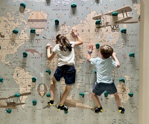 Madeline’s Play Cafe: climbing wall