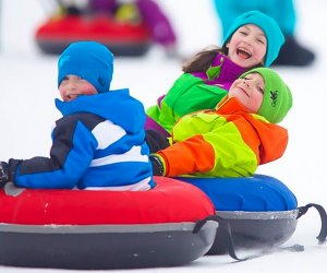 Everyone can get in on snow tubing at Loon! There's a separate tot tubing area for the littlest ones. Photo courtesy of Loon Mountain