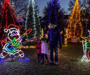 Visit Lilacia  Park in Lombard, and brighten up  your Christmas night. Photo courtesy of Mommy Poppins