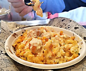 Dig into a hearty bowl of  the signature dish at I Heart Mac and Cheese.