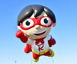 Be sure to tune in to see Red Titan from Ryan's World and many other giant balloons at the 94th annual Macy's Thanksgiving Day Parade. Photo by Eugene Gologursky/Getty Images for Macy's
