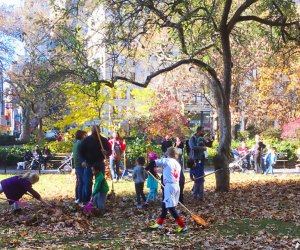 Get raking at Madison Square Park's Leaf Fest. Photo courtesy of NYC Parks