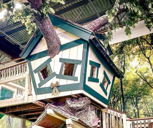 Climb up to the tree house at Magic Sky Play. Top Indoor Playgrounds in Central New Jersey