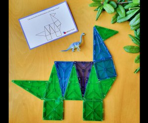 Dinosaur Pattern Magna-Tiles Games and Building Ideas for Kids