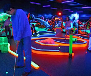 Play mini golf by black light! Photo courtesy of Main Event