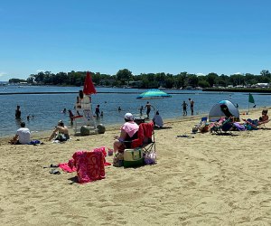 Hit the beach at Harbor Island Park, which is an action-packed Mamaroneck destination in any season. Photo by author