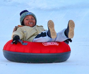 Yes, there is snow in Georgia. Take the crew tubing at License to Chill at Snow Island at Margaritaville. Photo courtesy of Margaritaville