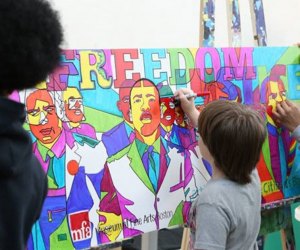 Ways to Celebrate Dr. Martin Luther King Jr. With Boston Kids At a recent MLK Day at MFA, interactive artwork was designed by Artists For Humanity. Photo courtesy of Helene Norton Russell via Museum of Fine Arts, Boston