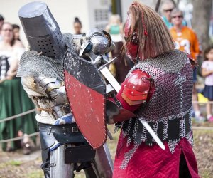 Watch the knights do battle at the Camelot Days Medieval Festival. Photo by Bob Kas Studios