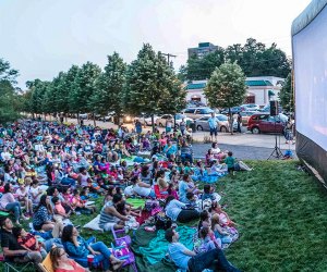 Join the crowd in Stamford for free movie nights this summer. Movies in the Park at Mill River photo courtesy of Olivier Kpognon, CC BY-NC-ND 2.0.