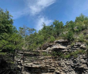 Awosting Falls on a beautiful blue sky summer day