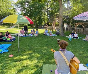 Get down in the great outdoors with Shake, Rattle & Roll's parent-and-me music classes. Photo courtesy of Shake, Rattle &  Roll