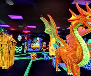 Monster Mini Golf Fun Indoor Birthday Party Places with Mega Playgrounds on Long Island for Kids